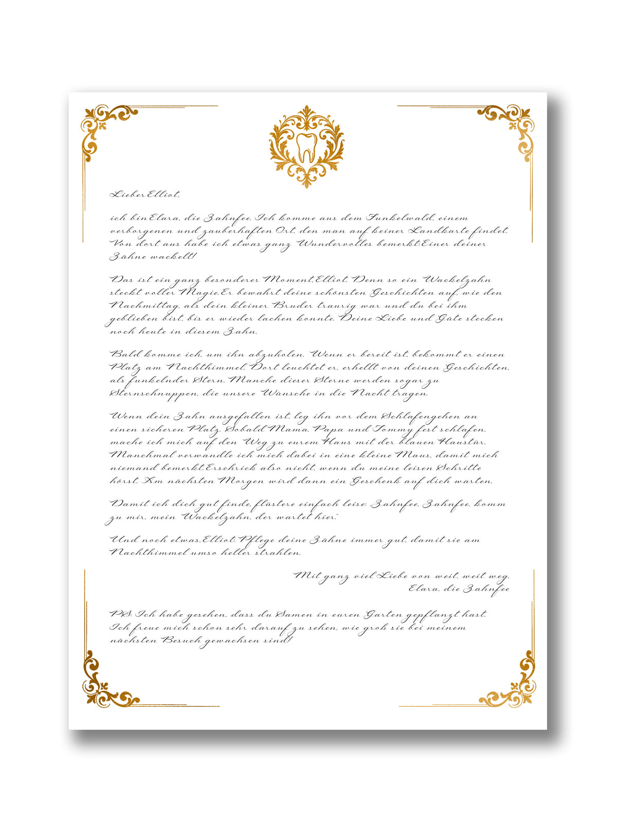 Tooth Fairy Letter: The First Letter