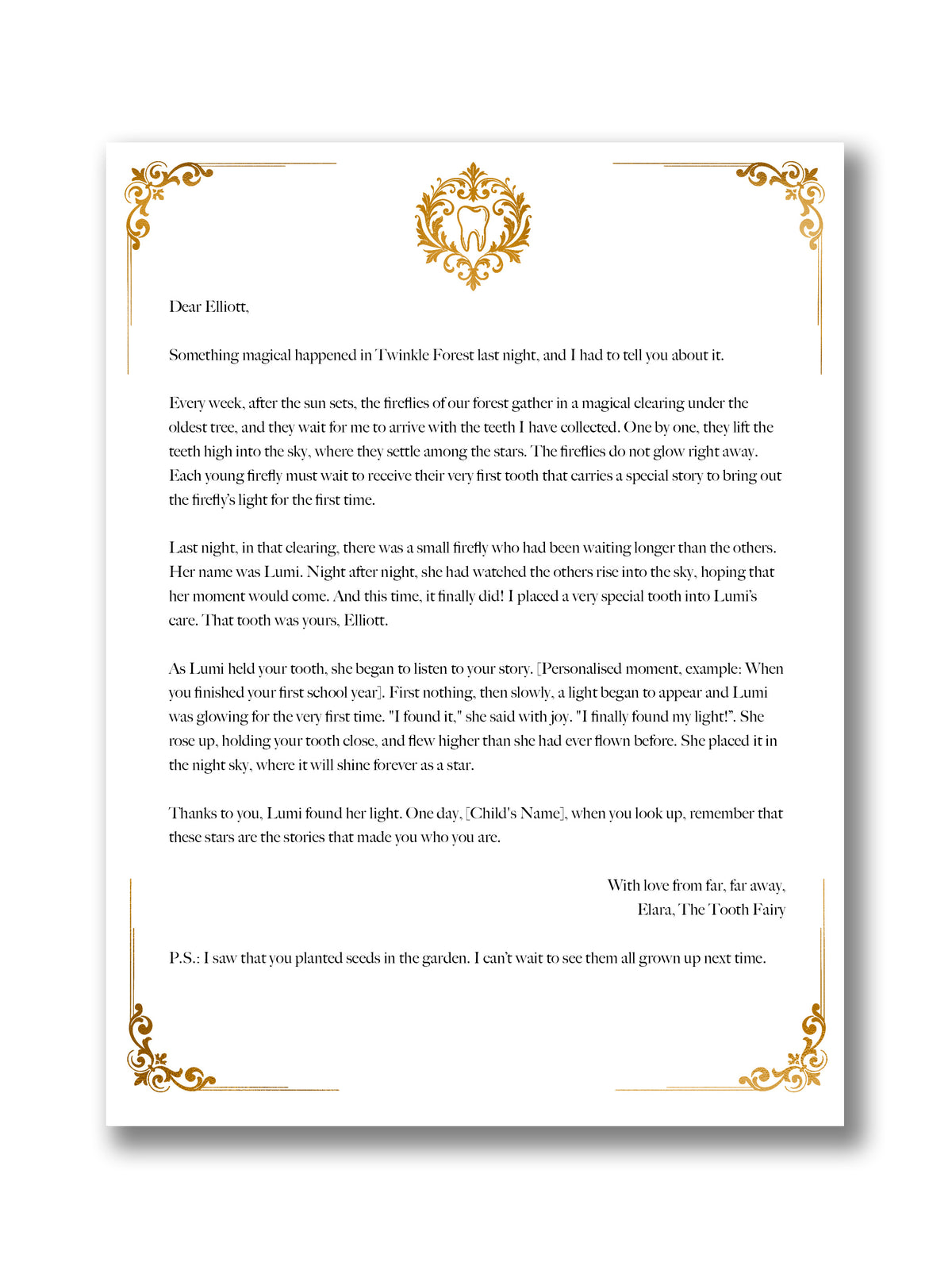 Tooth Fairy: Milestone