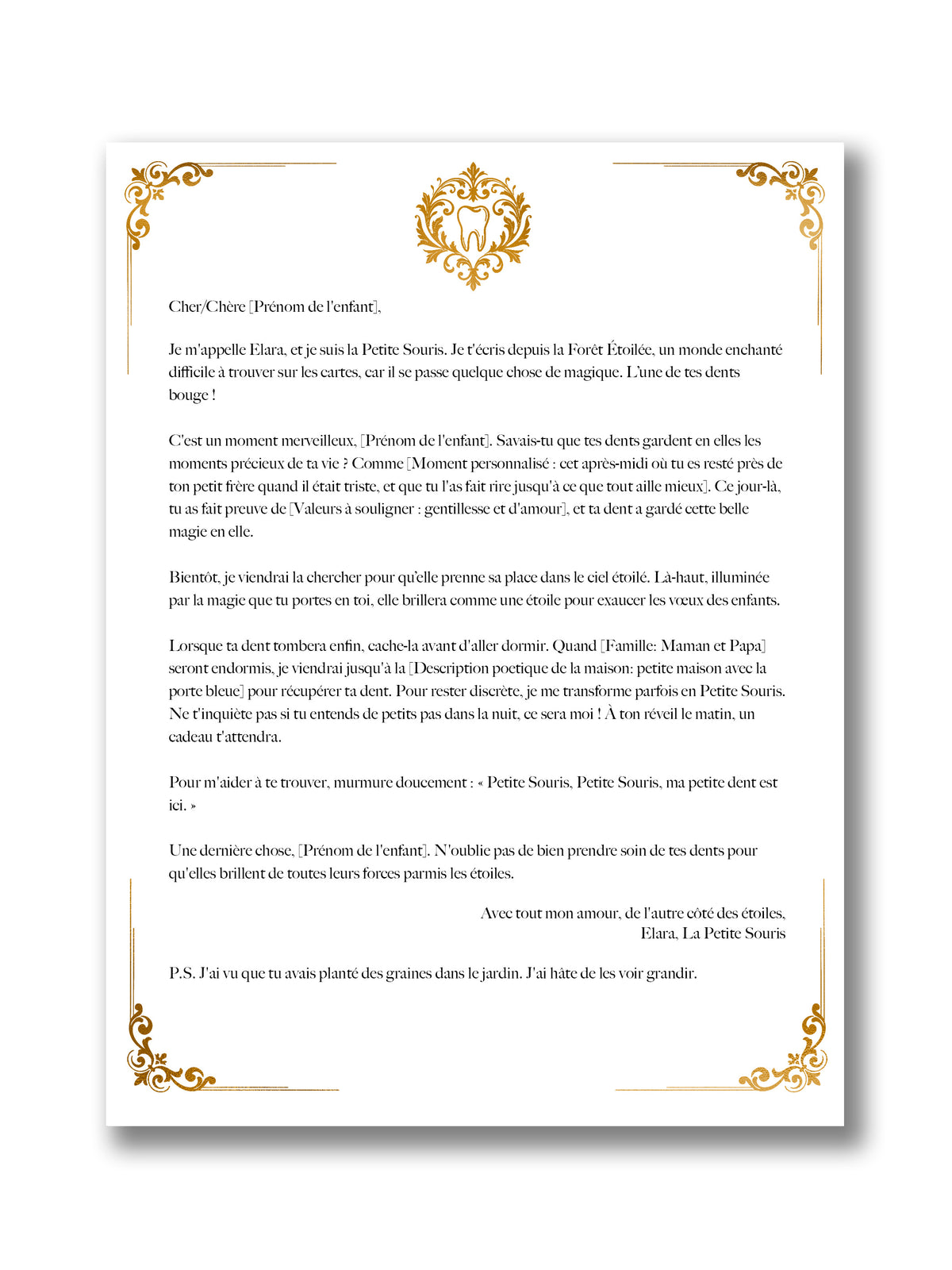 Tooth Fairy Letter: The First Letter